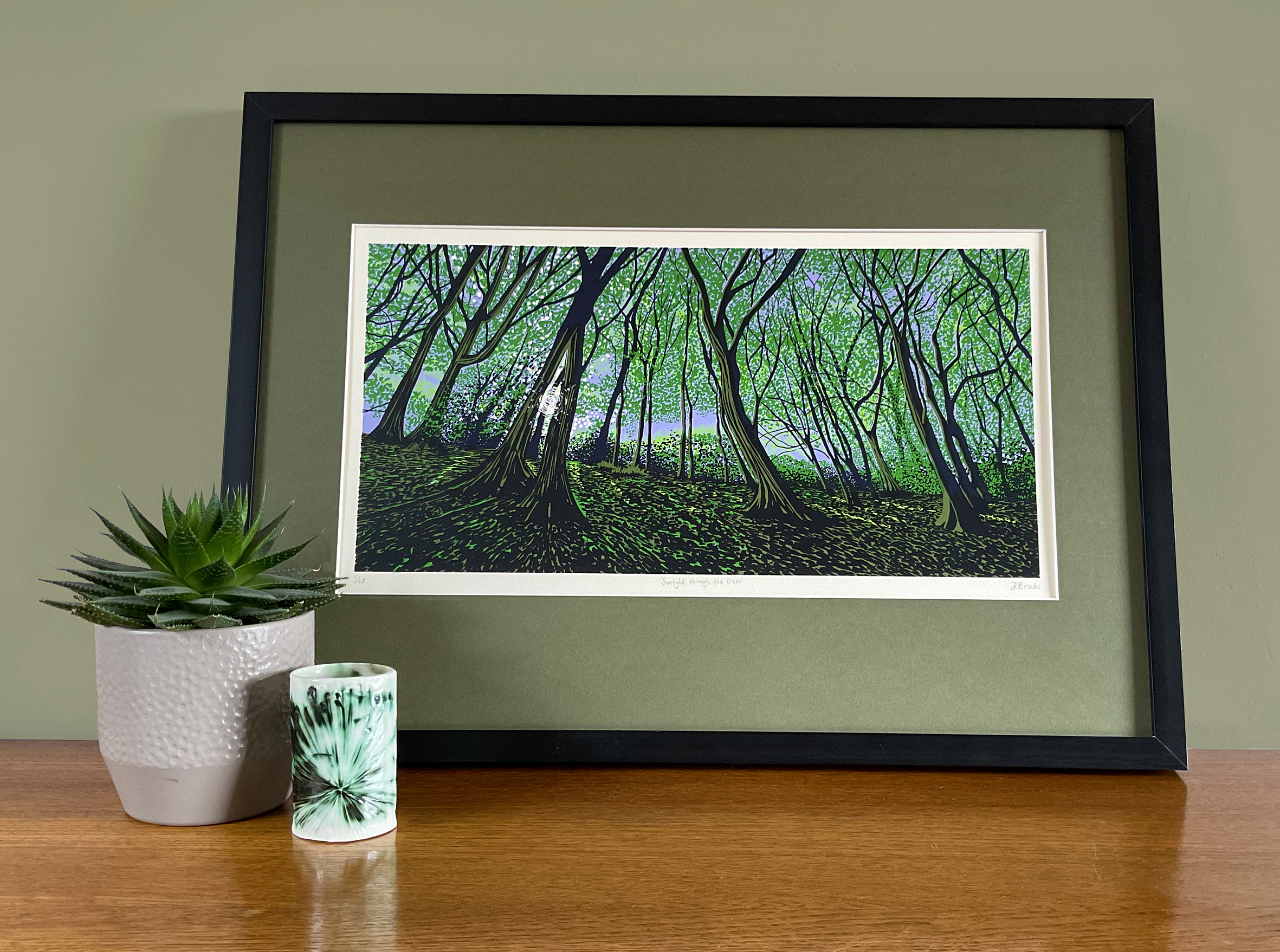 Sunlight through the trees interior b